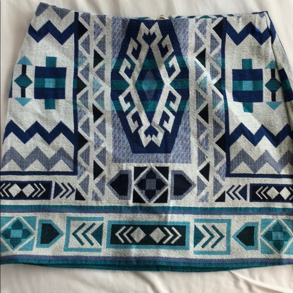 Blue print skirt